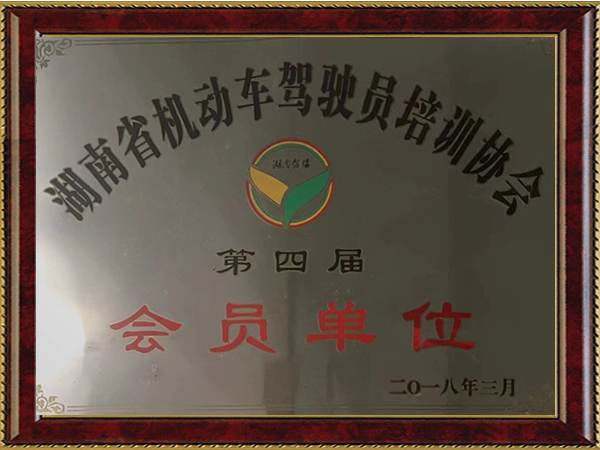 湖南省机动车驾驶员培训协会第四届副理事长单位